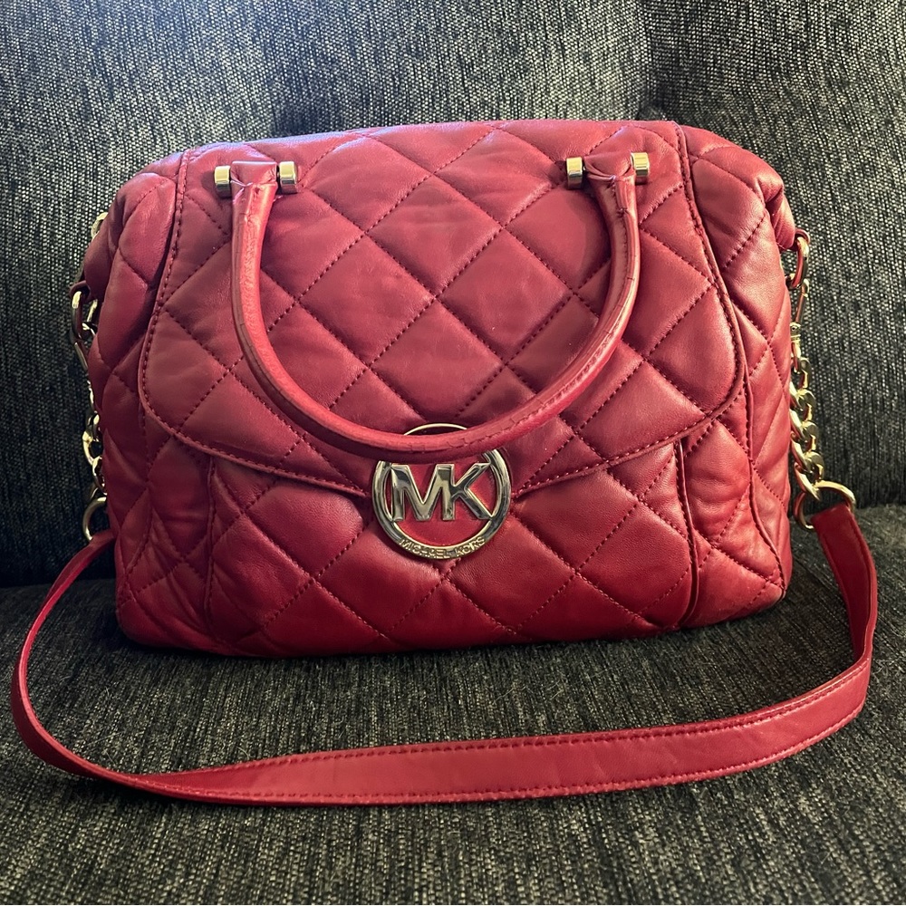 Michael Kors Fulton Leather Satchel